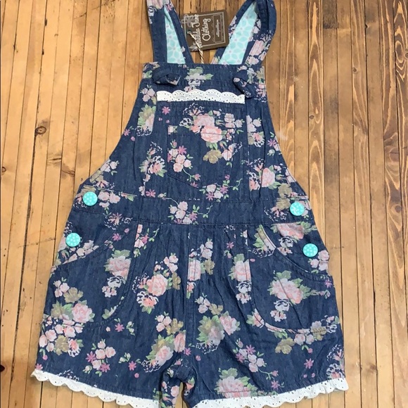 matilda jane floral overalls